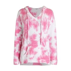 Theo & Spence Nordstrom Yummy Tie Dye Fleece Hoodie Pajama Sweater Top Medium